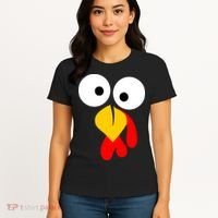 Turkey Gobble Face Costume Women's T-Shirt thumb 4