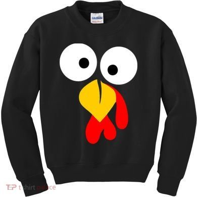 Turkey Gobble Face Costume Kids Sweatshirt