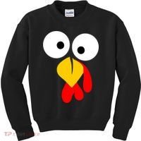 Turkey Gobble Face Costume Kids Sweatshirt thumb 0