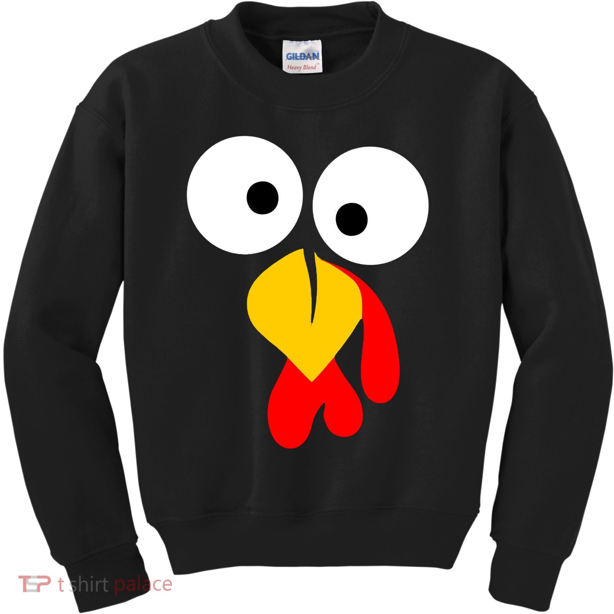 Turkey Gobble Face Costume Kids Sweatshirt