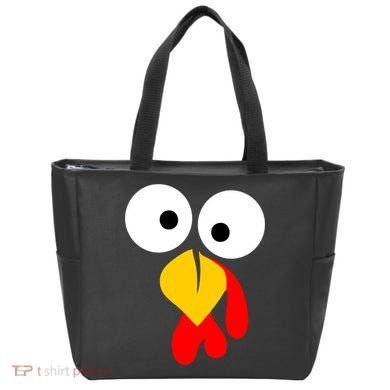 Turkey Gobble Face Costume Tote Bag
