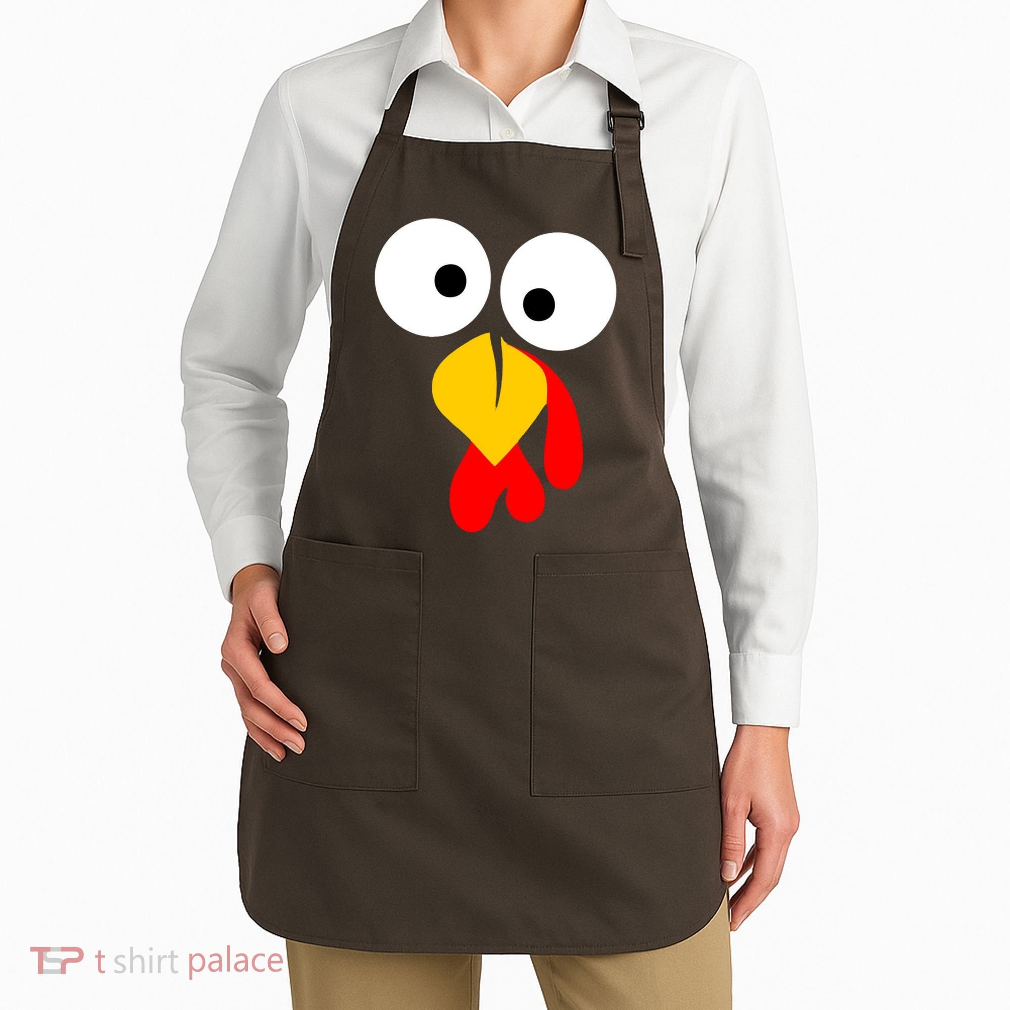 Turkey Gobble Face Costume Apron