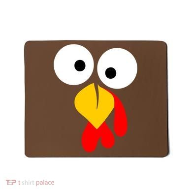 Turkey Gobble Face Costume Mousepad