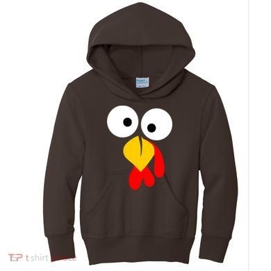 Turkey Gobble Face Costume Kids Hoodie