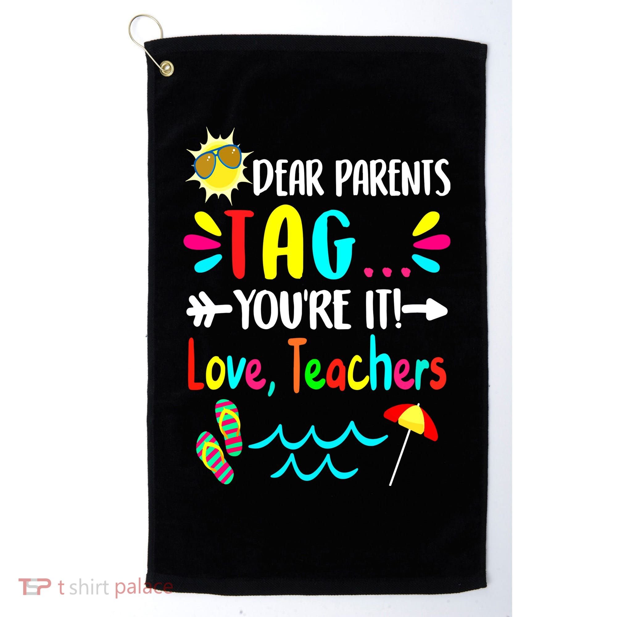 Teacher Gift Funny Last Day Of School Golf Towel