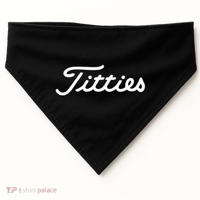 Titties Gift Funny Saying Golfer Golfing Gift USA-Made Doggie Bandana