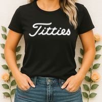 Titties Gift Funny Saying Golfer Golfing Gift Women's T-Shirt thumb 2