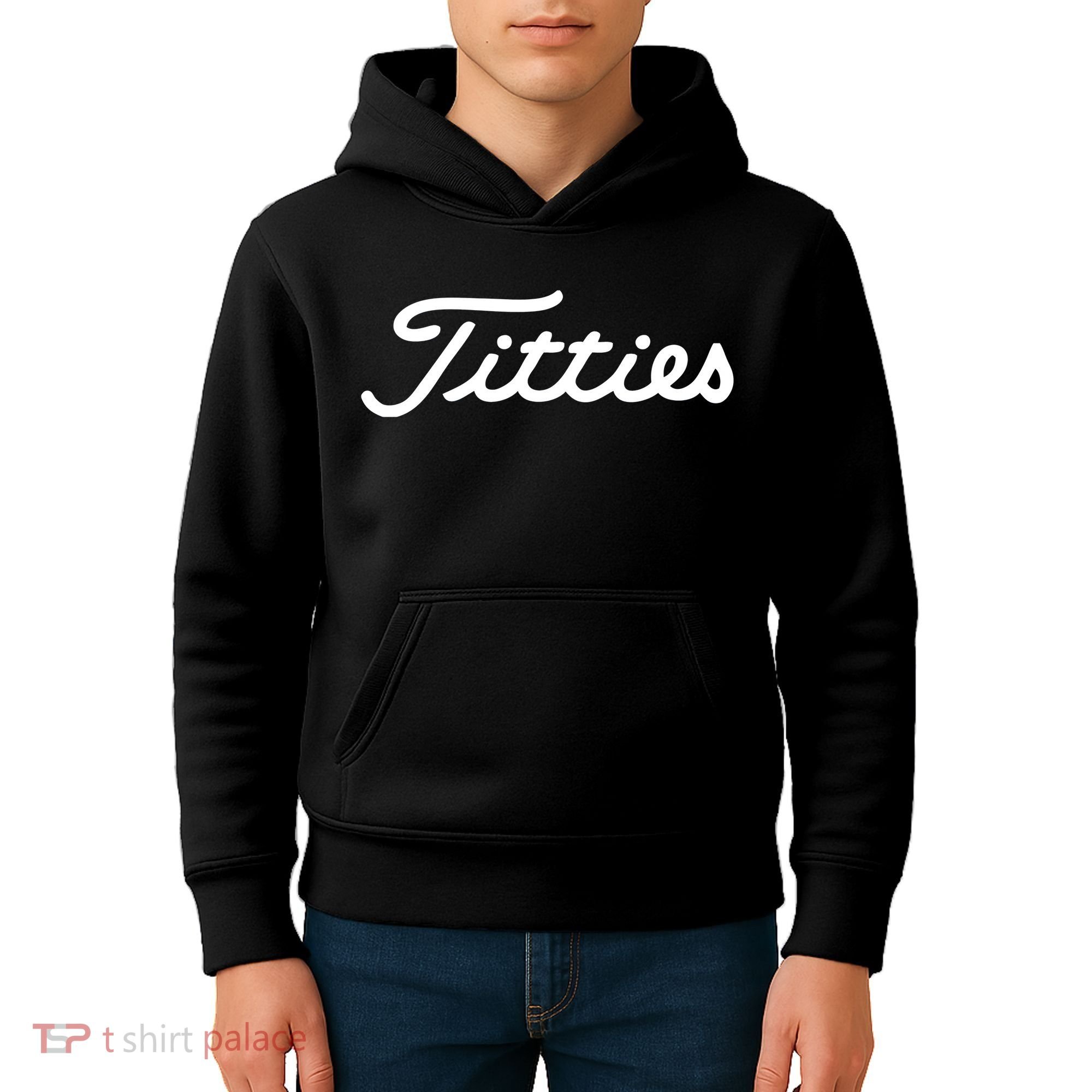 Titties Gift Funny Saying Golfer Golfing Gift Kids Hoodie