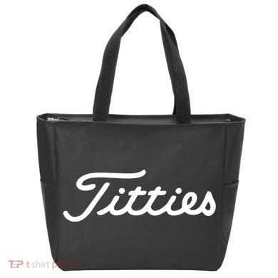 Titties Gift Funny Saying Golfer Golfing Gift Tote Bag