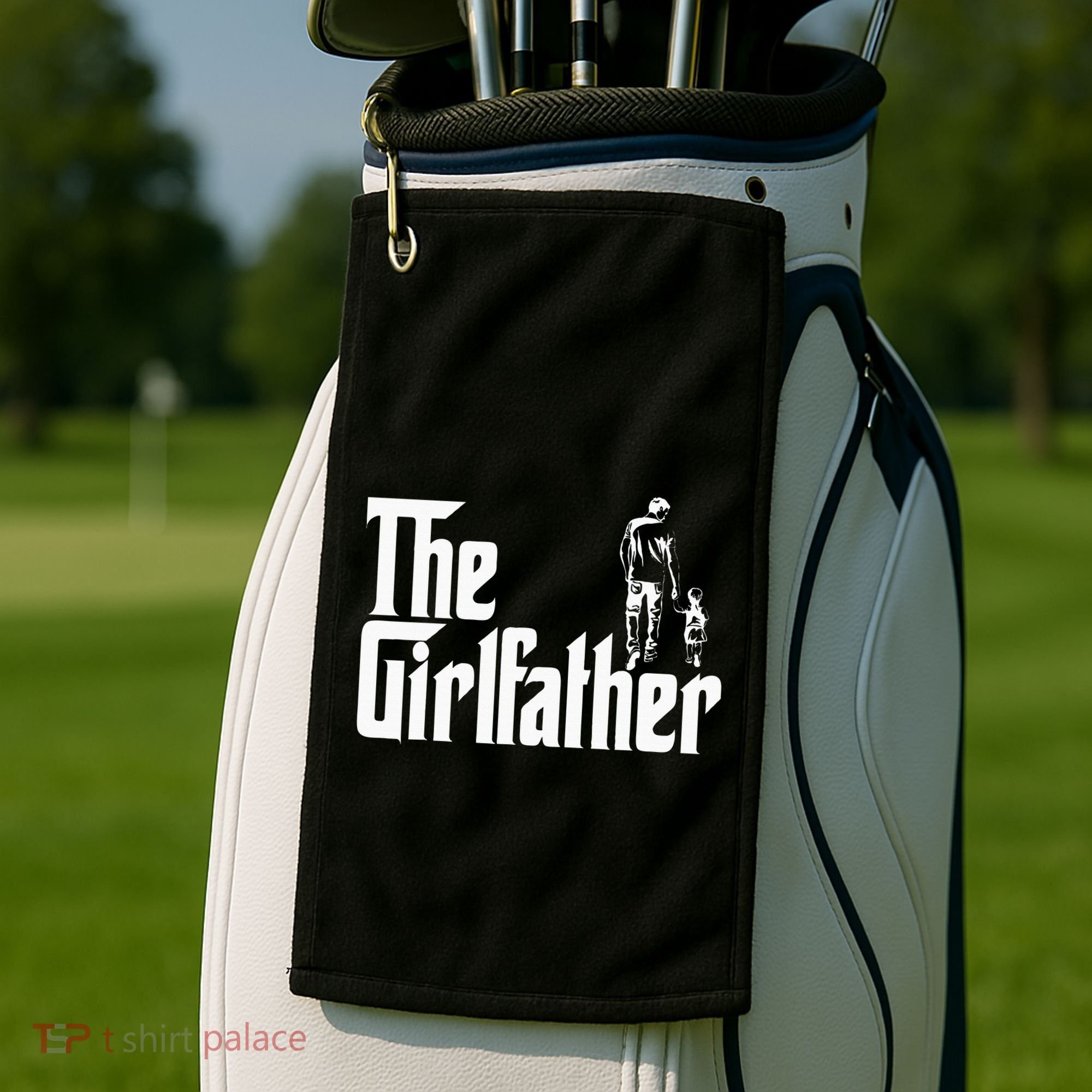 The Girlfather Funny Daddy Daughter Golf Towel