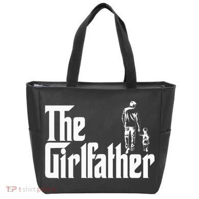 The Girlfather Funny Daddy Daughter Tote Bag