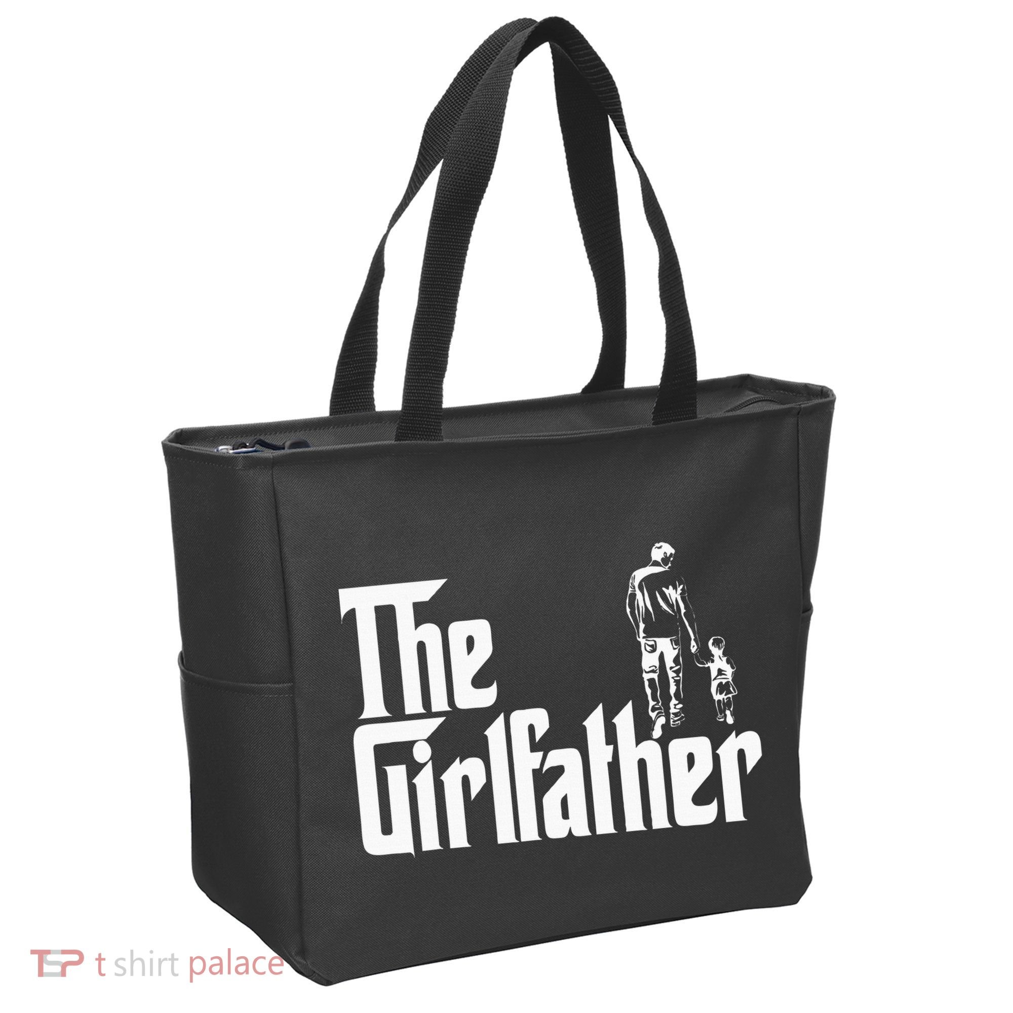 The Girlfather Funny Daddy Daughter Tote Bag