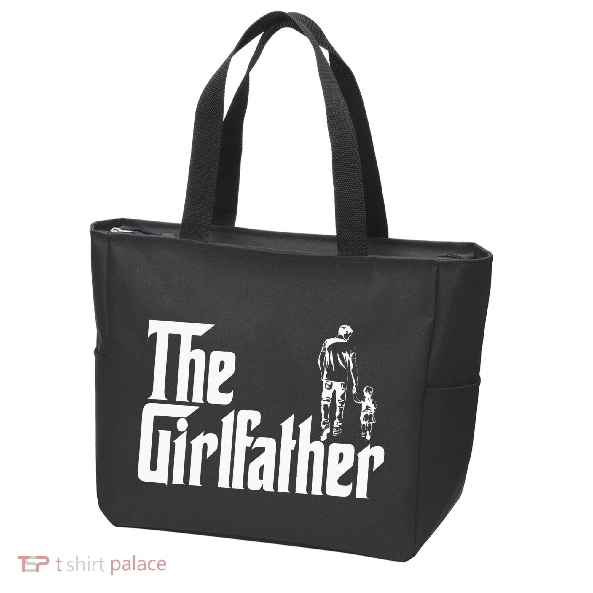 The Girlfather Funny Daddy Daughter Tote Bag