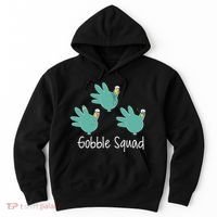 Turkey Glove Gobble Squad Nurse Happy Thanksgiving Hoodie thumb 0