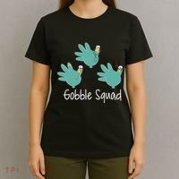 Turkey Glove Gobble Squad Nurse Happy Thanksgiving T-Shirt thumb 4
