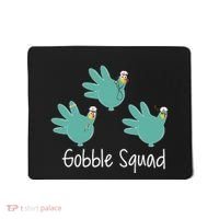 Turkey Glove Gobble Squad Nurse Happy Thanksgiving Mousepad thumb 0