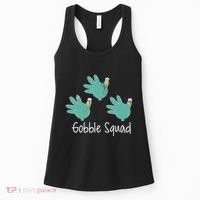 Turkey Glove Gobble Squad Nurse Happy Thanksgiving Women's Tank Top thumb 0