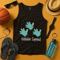 Turkey Glove Gobble Squad Nurse Happy Thanksgiving Tank Top thumb 4