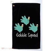 Turkey Glove Gobble Squad Nurse Happy Thanksgiving Golf Towel thumb 0