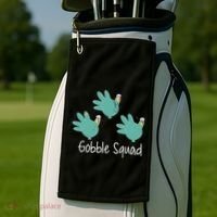 Turkey Glove Gobble Squad Nurse Happy Thanksgiving Golf Towel thumb 2