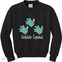 Turkey Glove Gobble Squad Nurse Happy Thanksgiving Kids Sweatshirt thumb 0