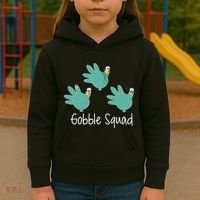 Turkey Glove Gobble Squad Nurse Happy Thanksgiving Kids Hoodie thumb 3
