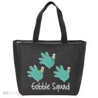 Turkey Glove Gobble Squad Nurse Happy Thanksgiving Tote Bag thumb 0