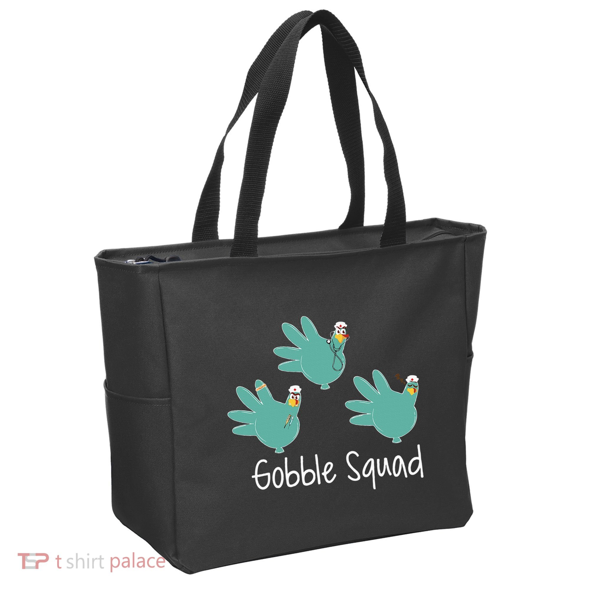 Turkey Glove Gobble Squad Nurse Happy Thanksgiving Tote Bag
