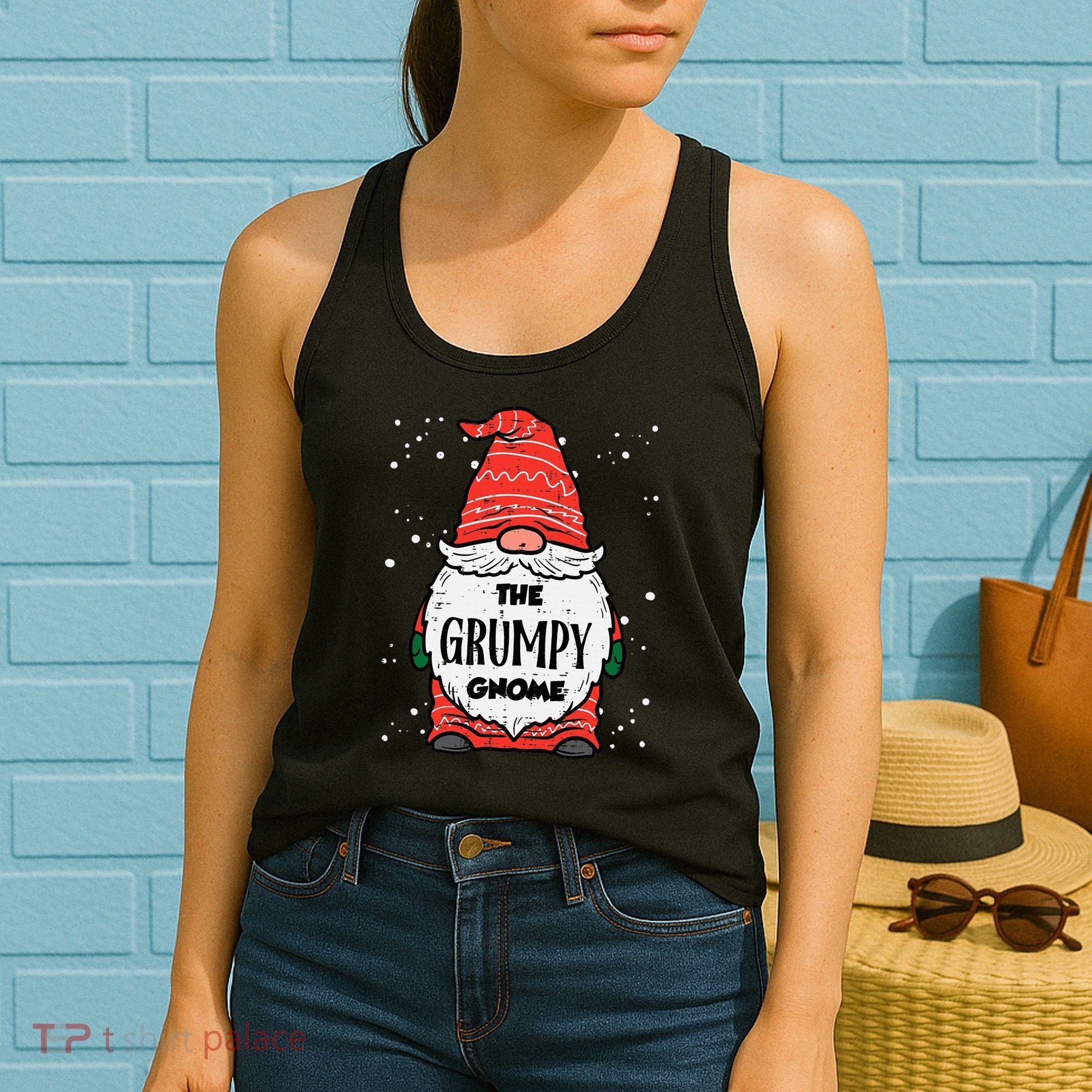 The Grumpy Gnome Xmas Matching Christmas For Family Women's Tank Top