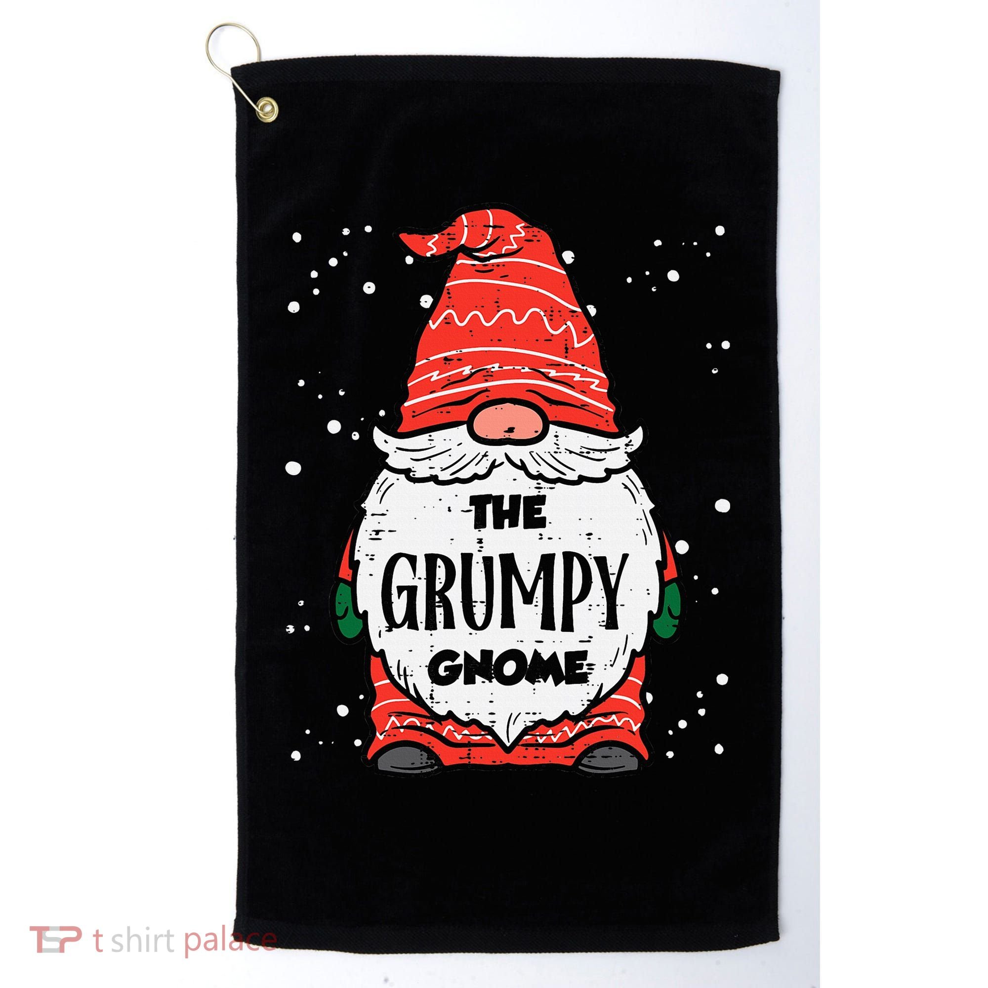 The Grumpy Gnome Xmas Matching Christmas For Family Golf Towel