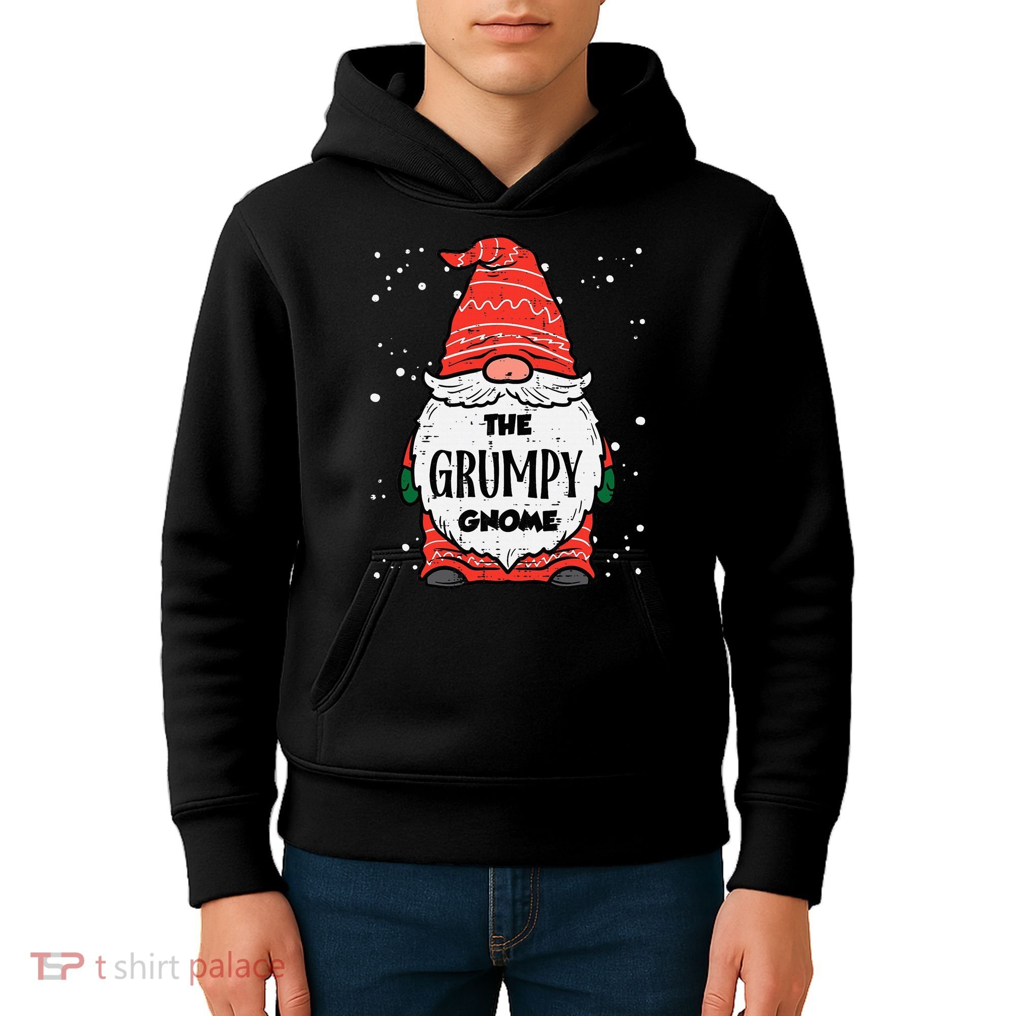 The Grumpy Gnome Xmas Matching Christmas For Family Kids Hoodie