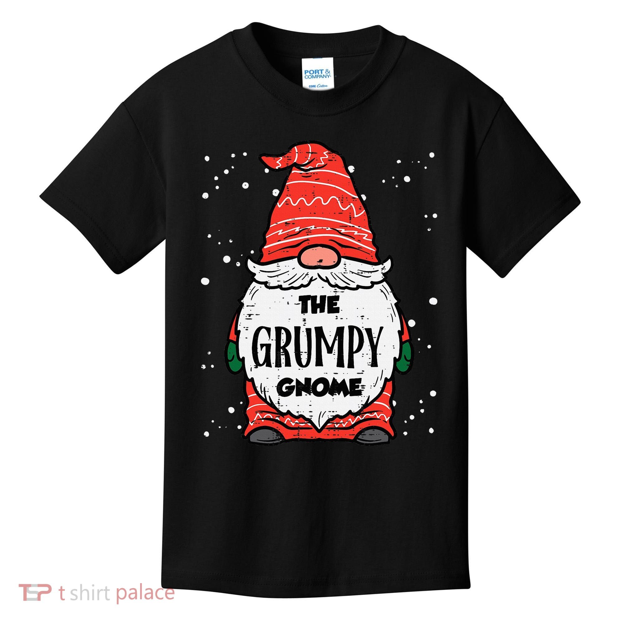 The Grumpy Gnome Xmas Matching Christmas For Family Kids T-Shirt