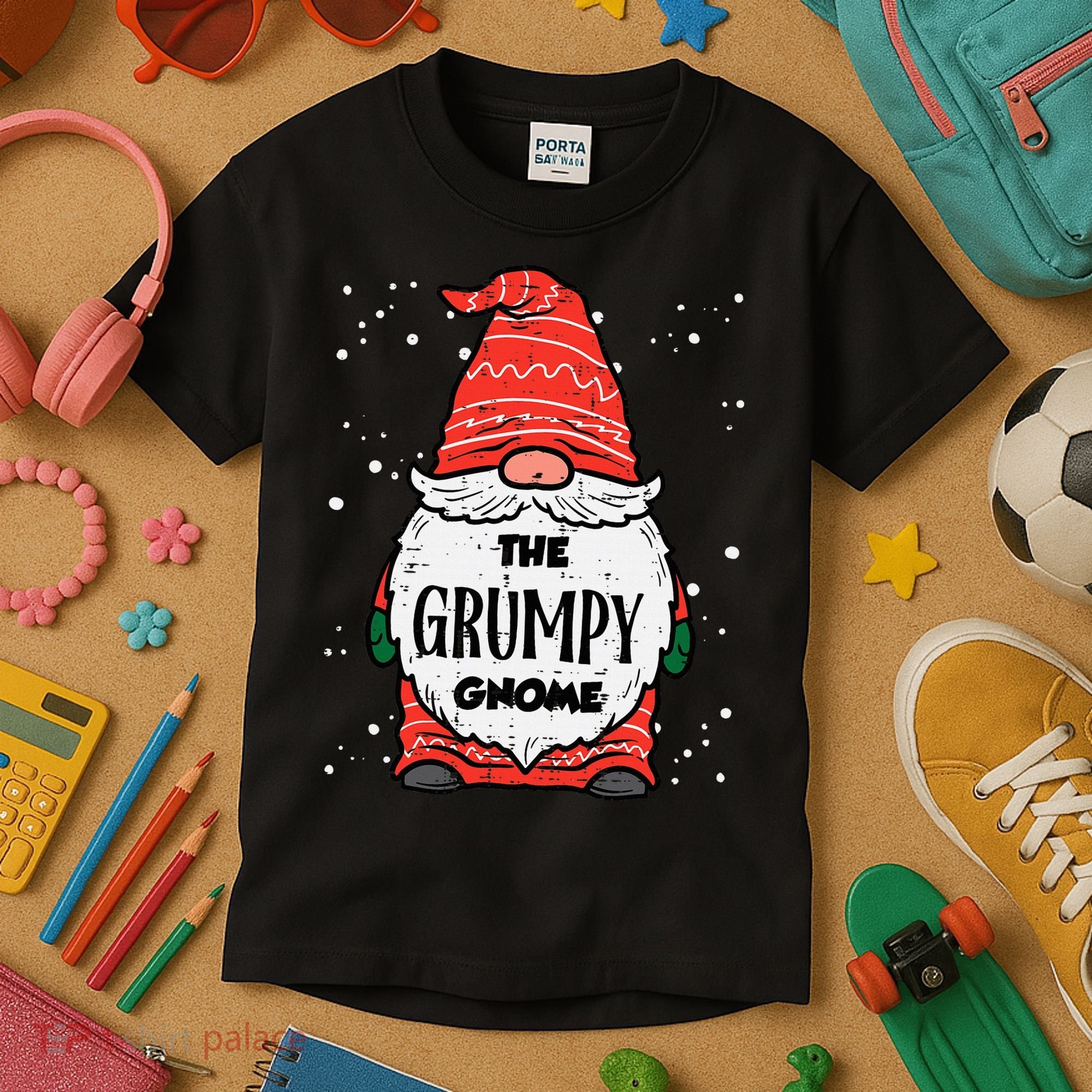 The Grumpy Gnome Xmas Matching Christmas For Family Kids T-Shirt
