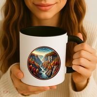 Tallulah Gorge Georgia In The Fall Autumn Leaves Coffee Mug thumb 3