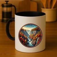 Tallulah Gorge Georgia In The Fall Autumn Leaves Coffee Mug thumb 4