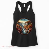 Tallulah Gorge Georgia In The Fall Autumn Leaves Women's Tank Top thumb 0