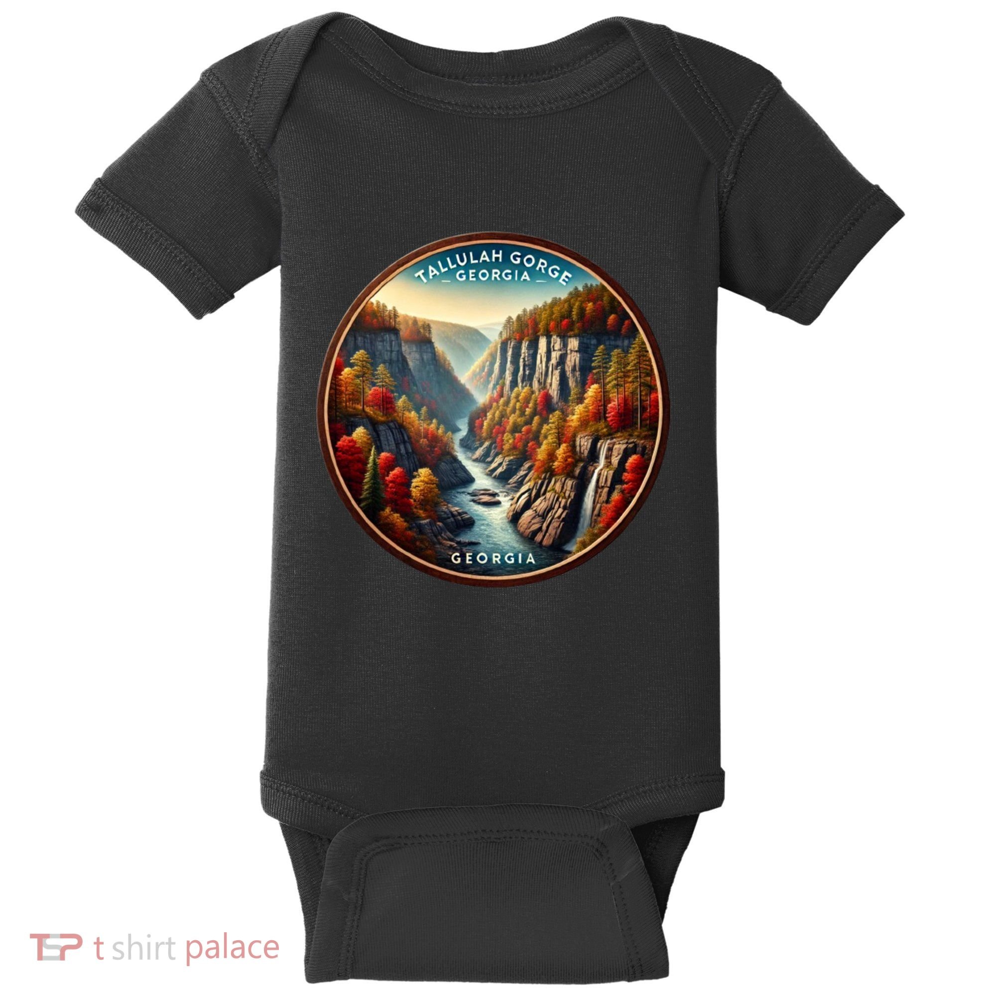 Tallulah Gorge Georgia In The Fall Autumn Leaves Baby Bodysuit