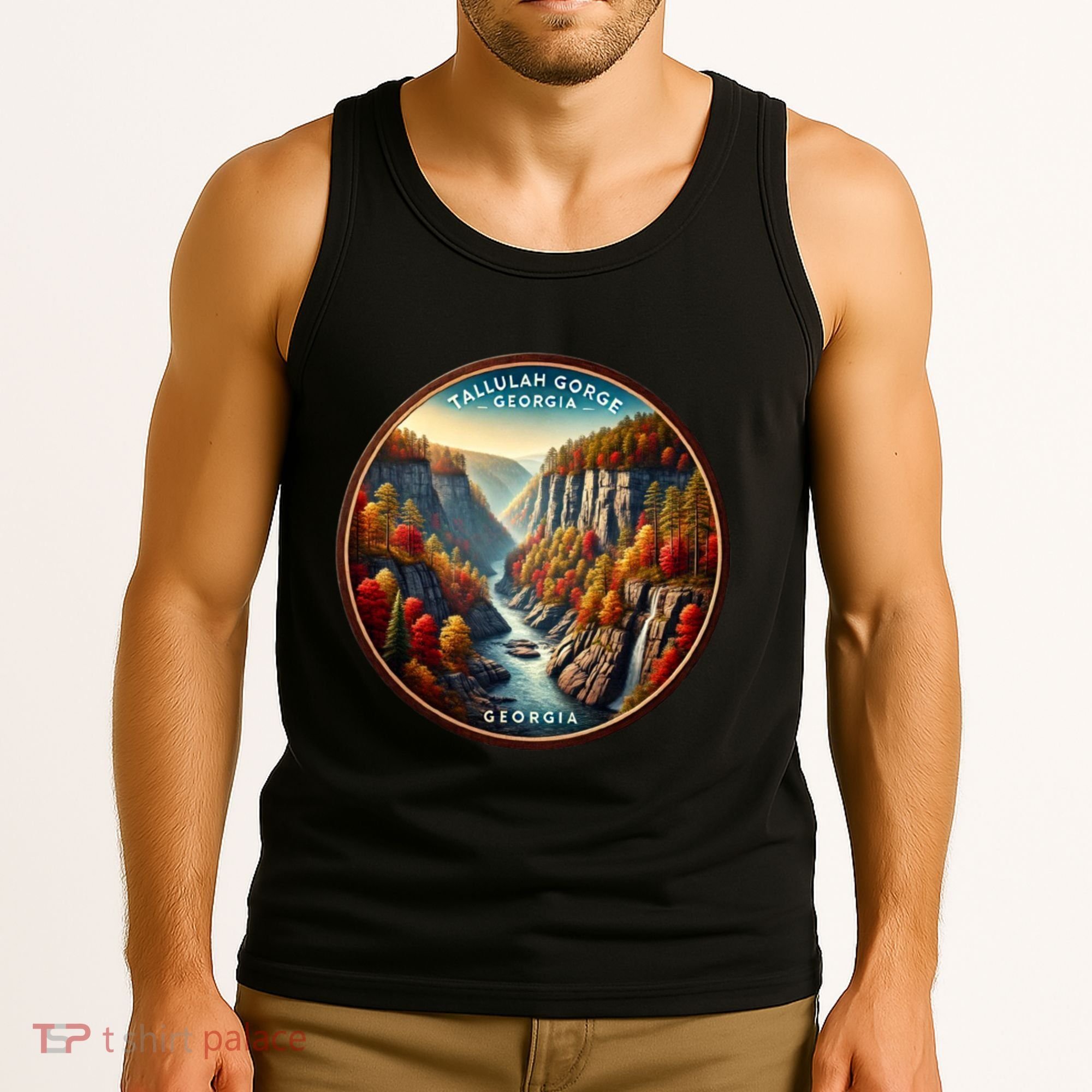 Tallulah Gorge Georgia In The Fall Autumn Leaves Tank Top