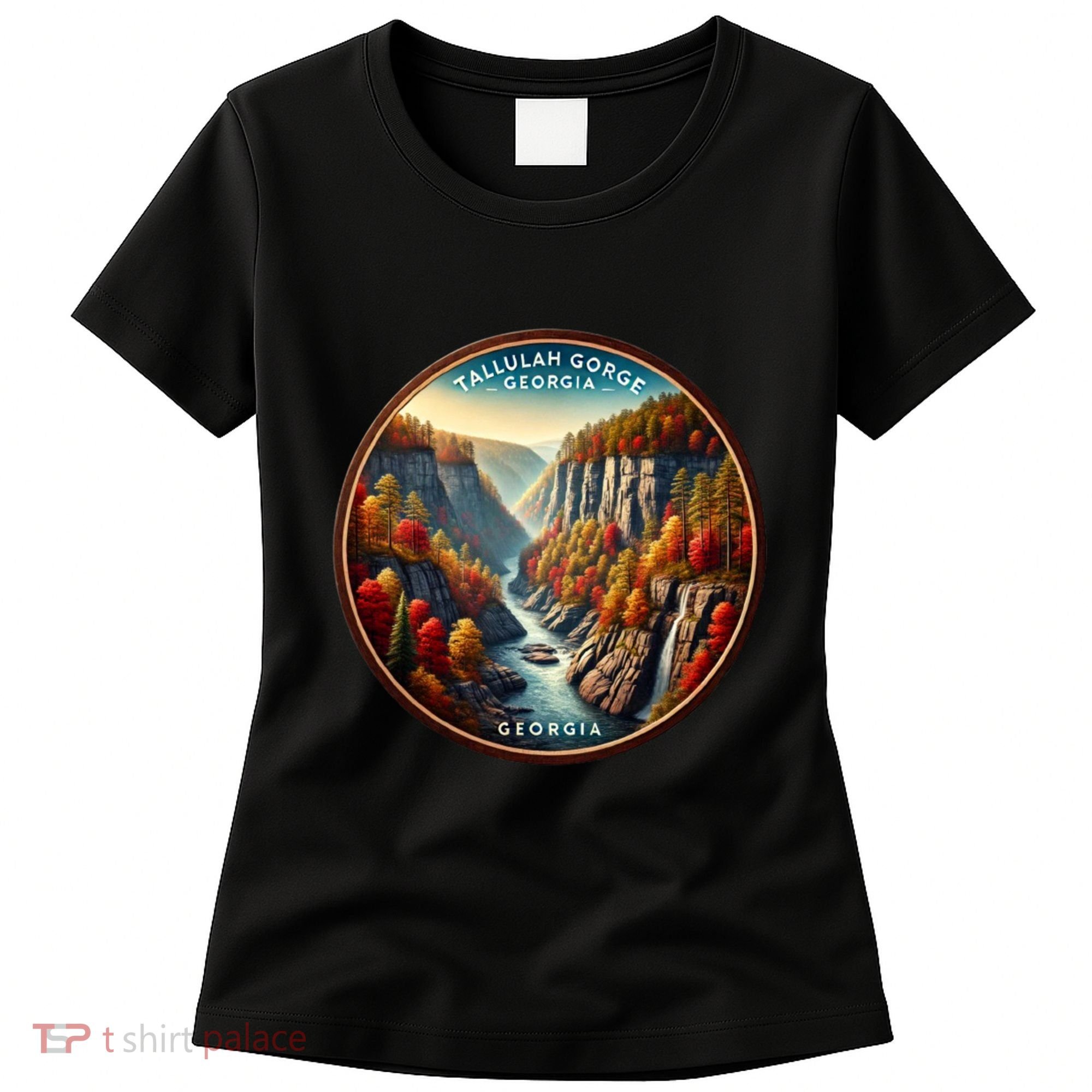 Tallulah Gorge Georgia In The Fall Autumn Leaves Women's T-Shirt