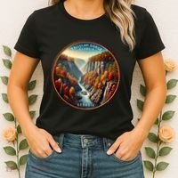 Tallulah Gorge Georgia In The Fall Autumn Leaves Women's T-Shirt thumb 2