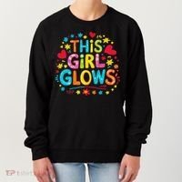 This Girl Glows For Women & Tie Dye 80s Themed Disco Women's Sweatshirt thumb 0