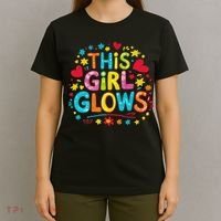This Girl Glows For Women & Tie Dye 80s Themed Disco T-Shirt thumb 4