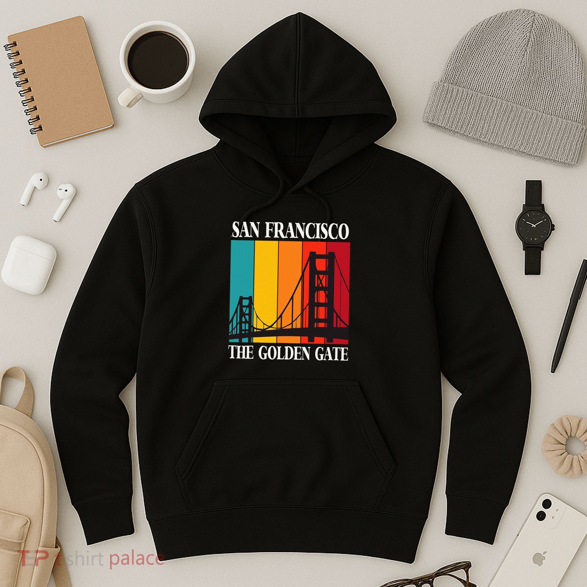 The Golden Gate Bridge From San Francisco California Hoodie