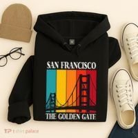 The Golden Gate Bridge From San Francisco California Hoodie thumb 4