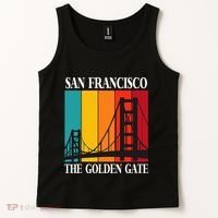 The Golden Gate Bridge From San Francisco California Tank Top thumb 2