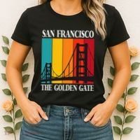 The Golden Gate Bridge From San Francisco California Women's T-Shirt thumb 2