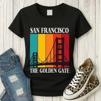 The Golden Gate Bridge From San Francisco California Women's T-Shirt thumb 3