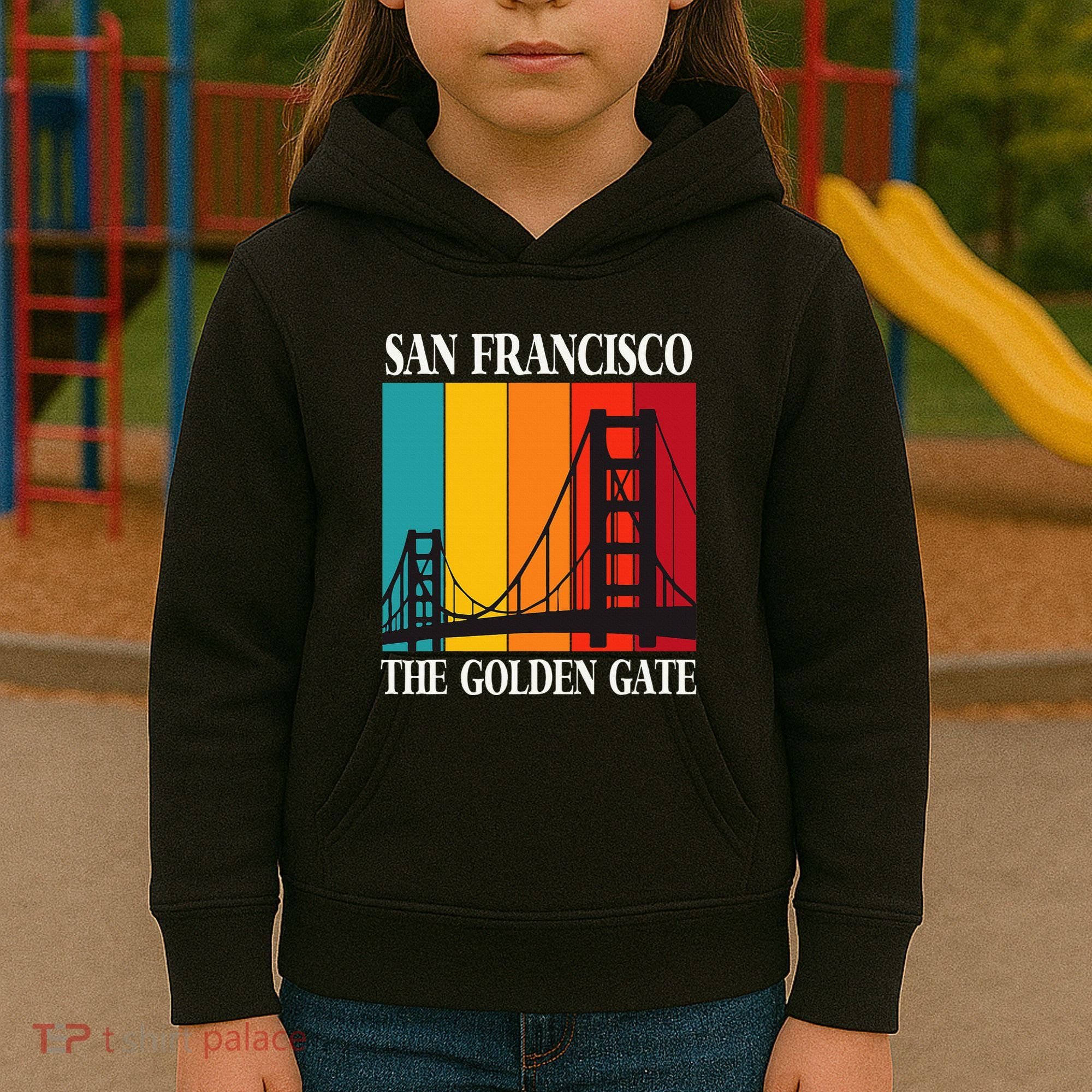 The Golden Gate Bridge From San Francisco California Kids Hoodie