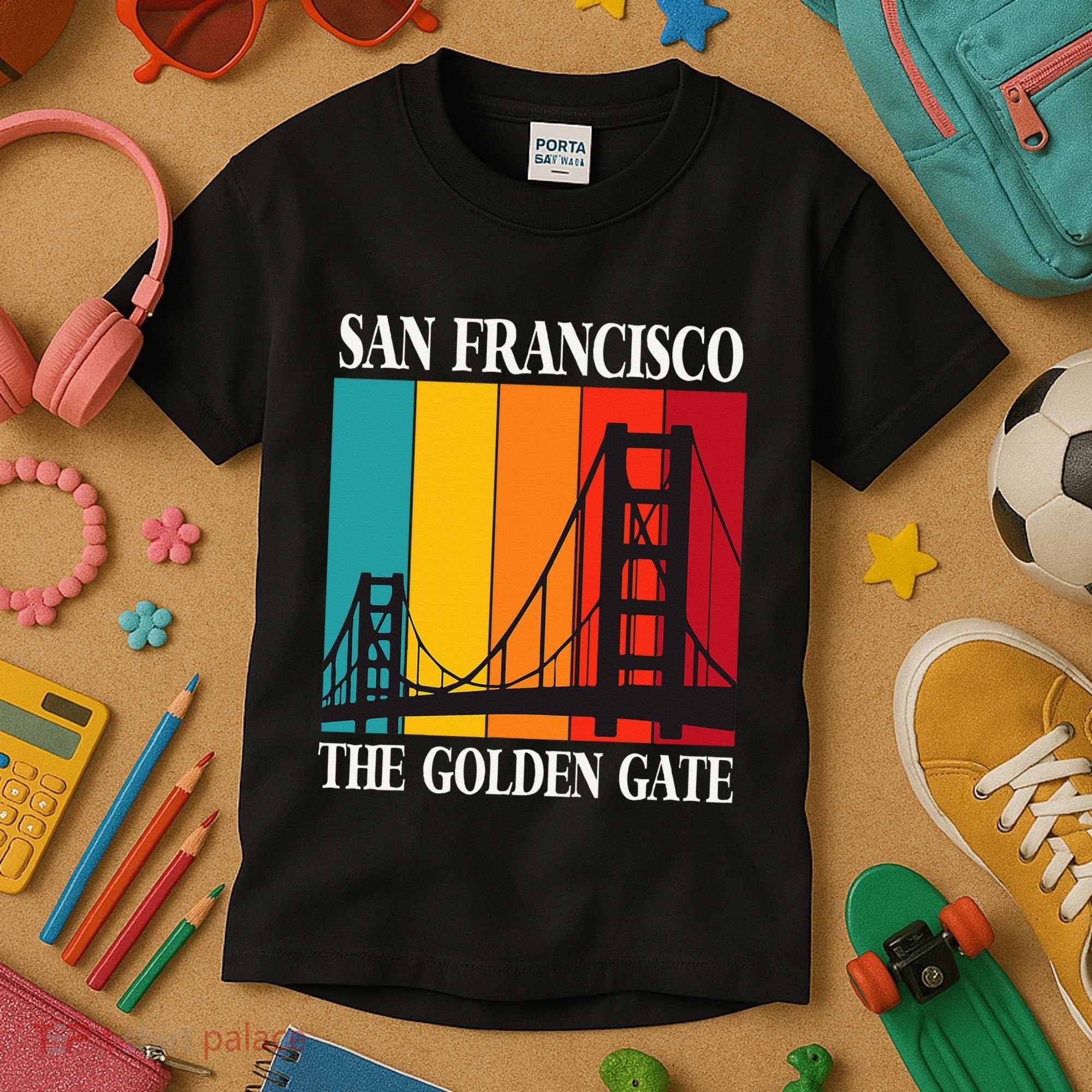 The Golden Gate Bridge From San Francisco California Kids T-Shirt