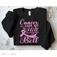 This Girl Got To Ring The Bell Chemo Grad Breast Cancer Sweatshirt thumb 2